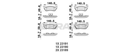 AB0473 BRAXIS Комплект тормозных колодок, дисковый тормоз