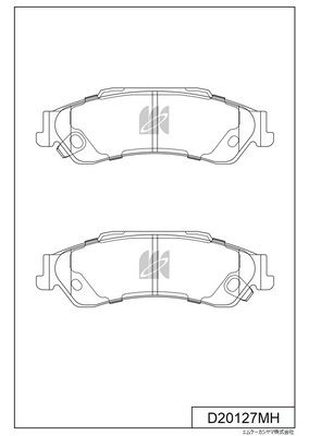 D20127MH MK Kashiyama Комплект тормозных колодок, дисковый тормоз