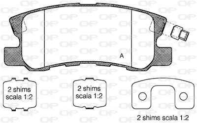 BPA080322 OPEN PARTS Комплект тормозных колодок, дисковый тормоз