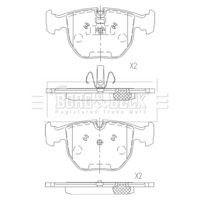 BBP2699 BORG & BECK Комплект тормозных колодок, дисковый тормоз