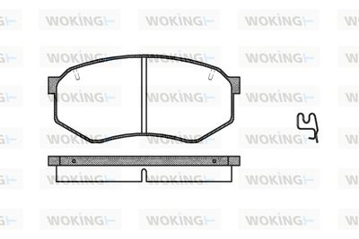 P048334 WOKING Комплект тормозных колодок, дисковый тормоз