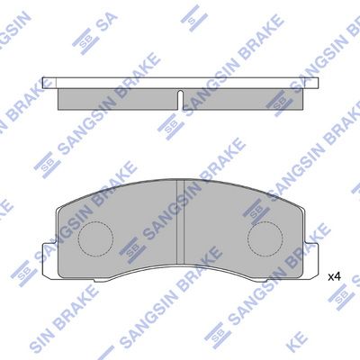 SP1214 Hi-Q Комплект тормозных колодок, дисковый тормоз