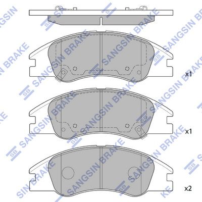 SP1167 Hi-Q Комплект тормозных колодок, дисковый тормоз