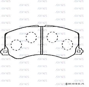 SN652P ADVICS Комплект тормозных колодок, дисковый тормоз