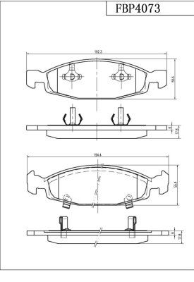 FBP4073 FI.BA Комплект тормозных колодок, дисковый тормоз