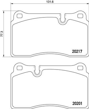 P02002 BREMBO Комплект тормозных колодок, дисковый тормоз