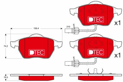 GDB1307DTE TRW Комплект тормозных колодок, дисковый тормоз