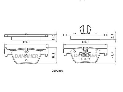 DBP2286 DANAHER Комплект тормозных колодок, дисковый тормоз