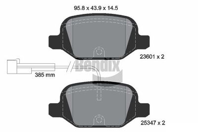 BPD1609 BENDIX Braking Комплект тормозных колодок, дисковый тормоз