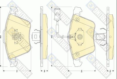 6118322 GIRLING Комплект тормозных колодок, дисковый тормоз