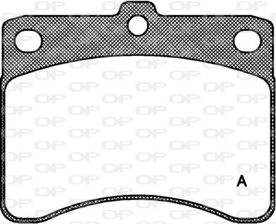 BPA023200 OPEN PARTS Комплект тормозных колодок, дисковый тормоз