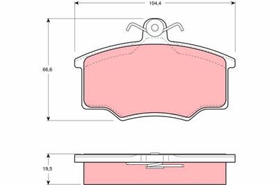 GDB863 TRW Комплект тормозных колодок, дисковый тормоз