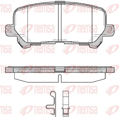 127002 REMSA Комплект тормозных колодок, дисковый тормоз