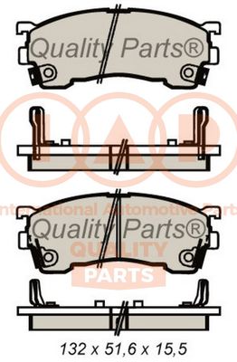 70411054 IAP QUALITY PARTS Комплект тормозных колодок, дисковый тормоз