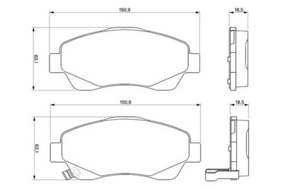 0986424831 BOSCH Комплект тормозных колодок, дисковый тормоз