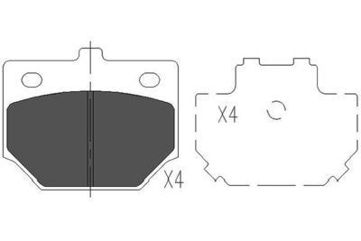 KBP1509 KAVO PARTS Комплект тормозных колодок, дисковый тормоз