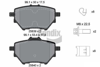 BPD1158 BENDIX Braking Комплект тормозных колодок, дисковый тормоз