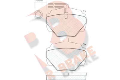 RB0702 R BRAKE Комплект тормозных колодок, дисковый тормоз