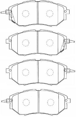 F1N019 AISIN Комплект тормозных колодок, дисковый тормоз