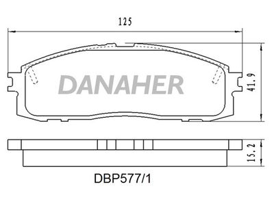 DBP5771 DANAHER Комплект тормозных колодок, дисковый тормоз