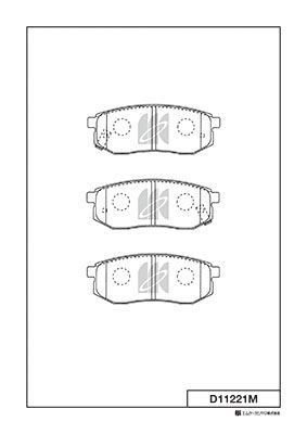 D11221M MK Kashiyama Комплект тормозных колодок, дисковый тормоз