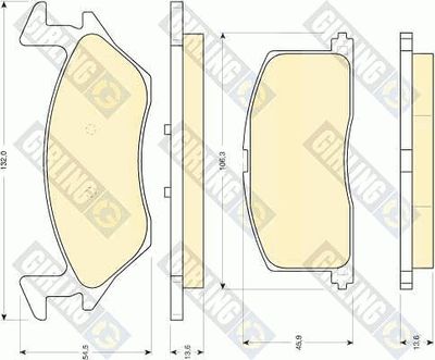 6108789 GIRLING Комплект тормозных колодок, дисковый тормоз