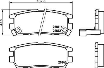 8DB355027331 HELLA Комплект тормозных колодок, дисковый тормоз