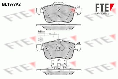 BL1977A2 FTE Комплект тормозных колодок, дисковый тормоз