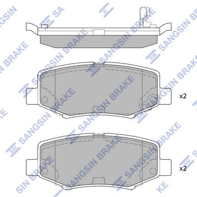 SP2186 Hi-Q Комплект тормозных колодок, дисковый тормоз