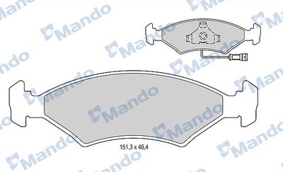 MBF015062 MANDO Комплект тормозных колодок, дисковый тормоз