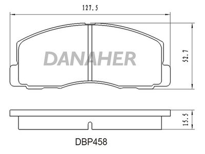 DBP458 DANAHER Комплект тормозных колодок, дисковый тормоз