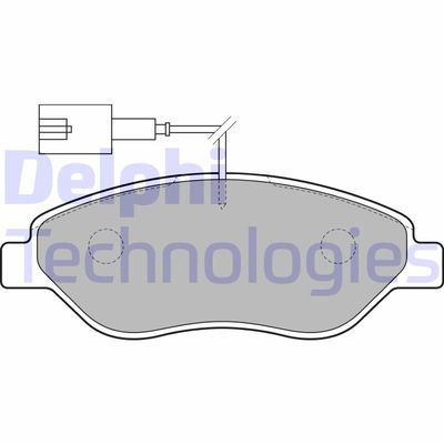 LP1720 DELPHI Комплект тормозных колодок, дисковый тормоз