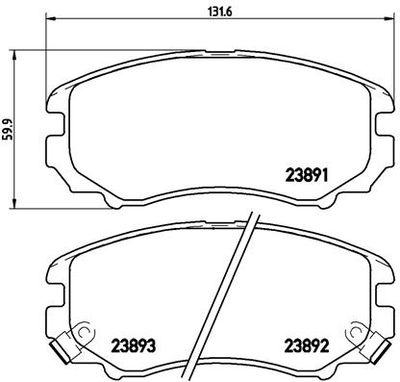 P30018 BREMBO Комплект тормозных колодок, дисковый тормоз