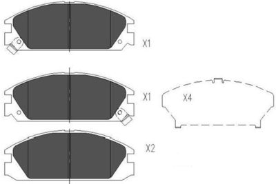 KBP2020 KAVO PARTS Комплект тормозных колодок, дисковый тормоз