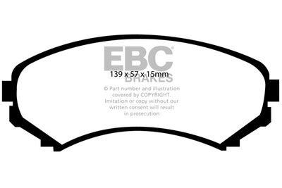 DP1619 EBC Brakes Комплект тормозных колодок, дисковый тормоз