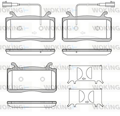 P1659322 WOKING Комплект тормозных колодок, дисковый тормоз