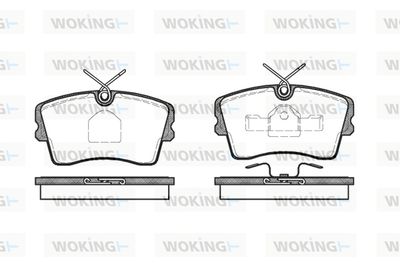P073310 WOKING Комплект тормозных колодок, дисковый тормоз