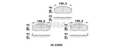 AB0153 BRAXIS Комплект тормозных колодок, дисковый тормоз