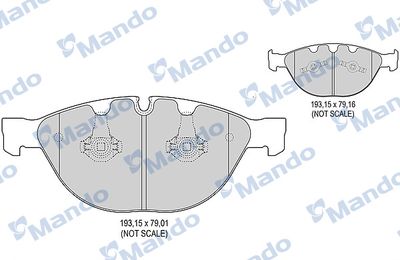 MBF015411 MANDO Комплект тормозных колодок, дисковый тормоз