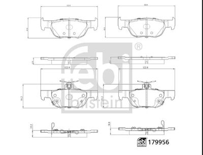 179956 FEBI BILSTEIN Комплект тормозных колодок, дисковый тормоз