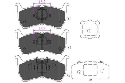 KBP4519 KAVO PARTS Комплект тормозных колодок, дисковый тормоз