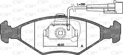 BPA028142 OPEN PARTS Комплект тормозных колодок, дисковый тормоз