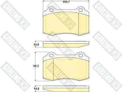 6115379 GIRLING Комплект тормозных колодок, дисковый тормоз