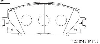 KD2764 ASIMCO Комплект тормозных колодок, дисковый тормоз