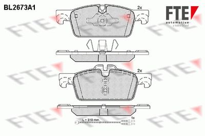 BL2673A1 FTE Комплект тормозных колодок, дисковый тормоз