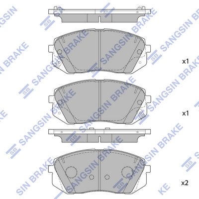 SP1848 Hi-Q Комплект тормозных колодок, дисковый тормоз