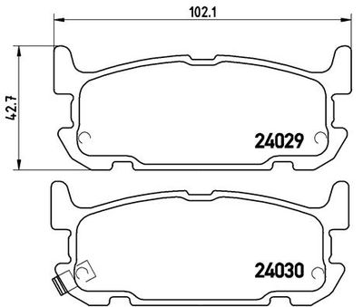 P49031 BREMBO Комплект тормозных колодок, дисковый тормоз