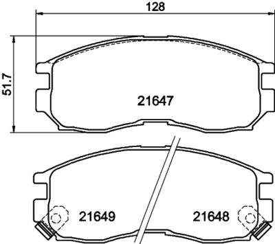 8DB355027111 HELLA PAGID Комплект тормозных колодок, дисковый тормоз