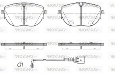 P1820301 WOKING Комплект тормозных колодок, дисковый тормоз