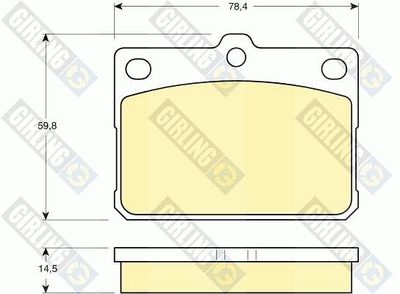6102959 GIRLING Комплект тормозных колодок, дисковый тормоз